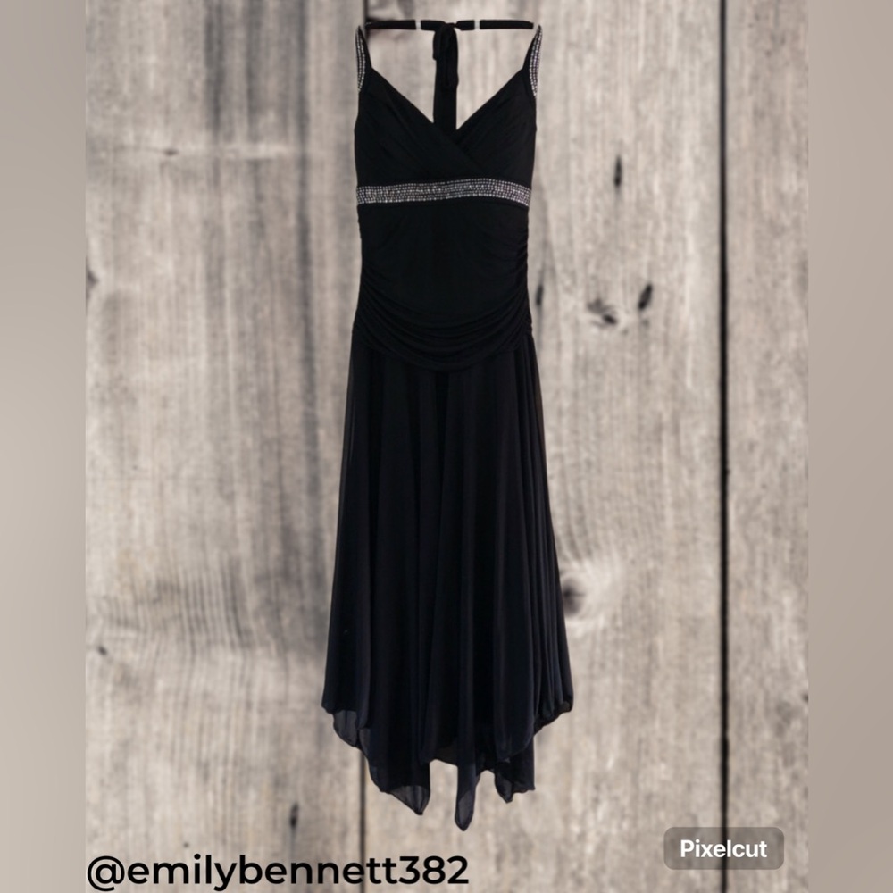 Black Neck Tie Dress